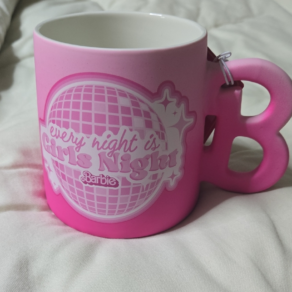 Barbie Pink Disco Mug with B Handle